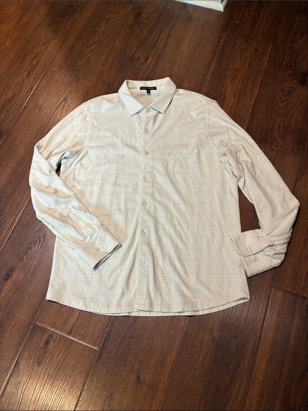 Robert Barakett Pale Blue Micro-Print Dress Shirt
